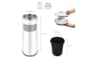 Wellgro Standaschenbecher 2-in-1 Mülleimer Edelstahl Weiß Bild 5