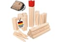 Wellgro Kubb Spiel aus massivem Kiefernholz mit König und Wurfhölzern Bild 2