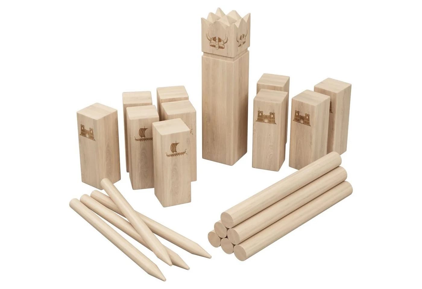 Wellgro Kubb Spiel Laser Gravur XL Kiefernholz - Bild 3