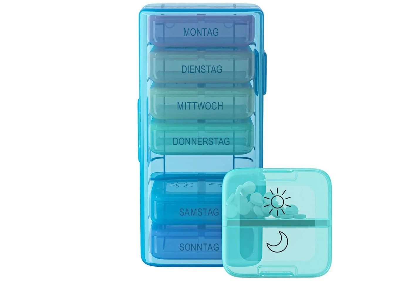 Wellgro Tablettenbox 7 Tage BPA-frei Blau