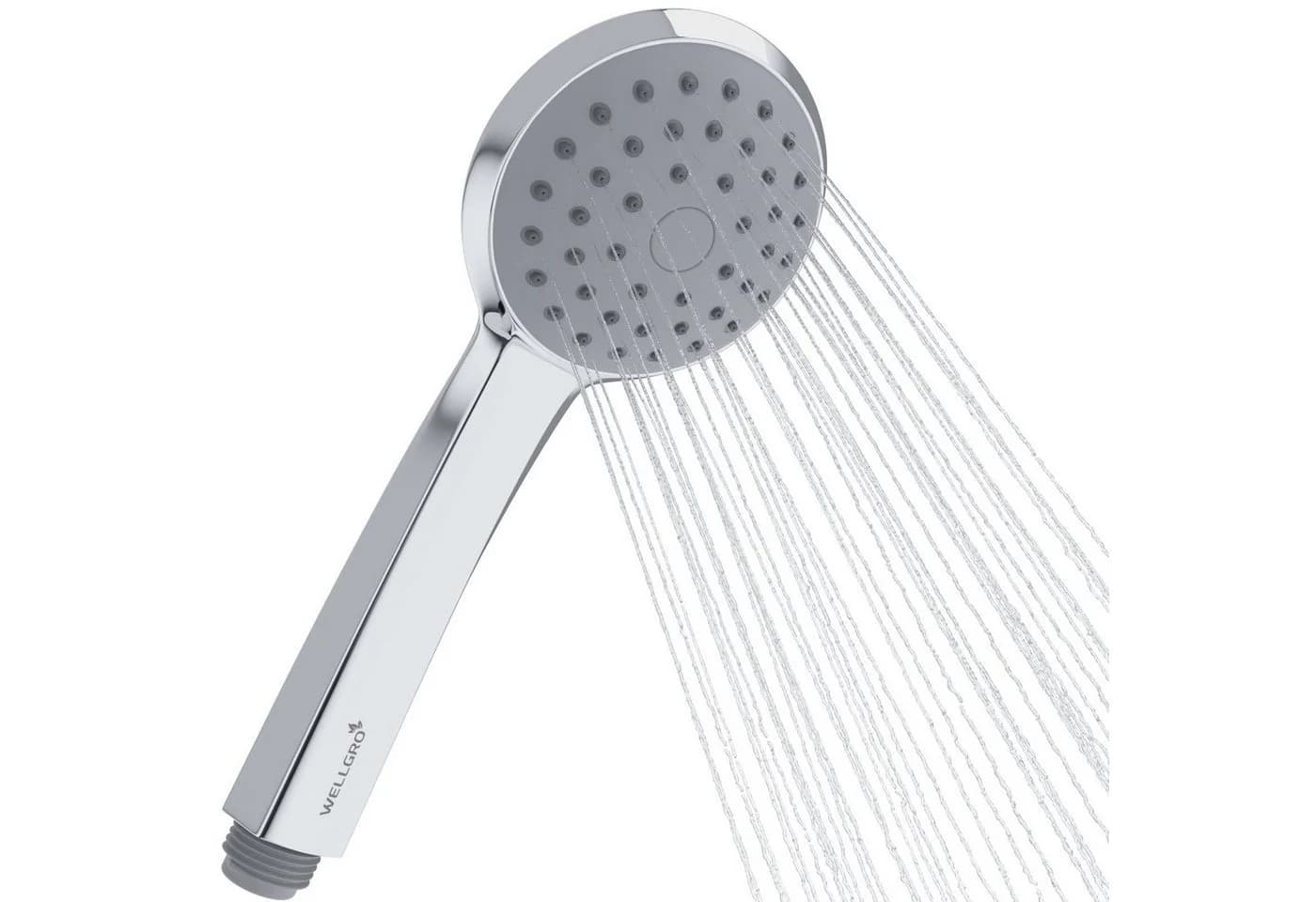 Wellgro Duschbrause Duschkopf ABS-Kunststoff Silber - Bild 2