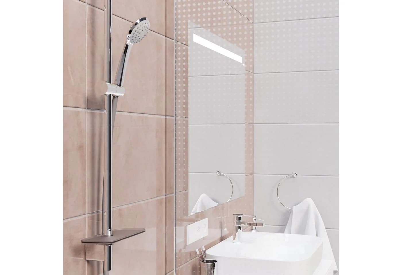 Wellgro Duschbrause Duschkopf ABS-Kunststoff Silber - Bild 5