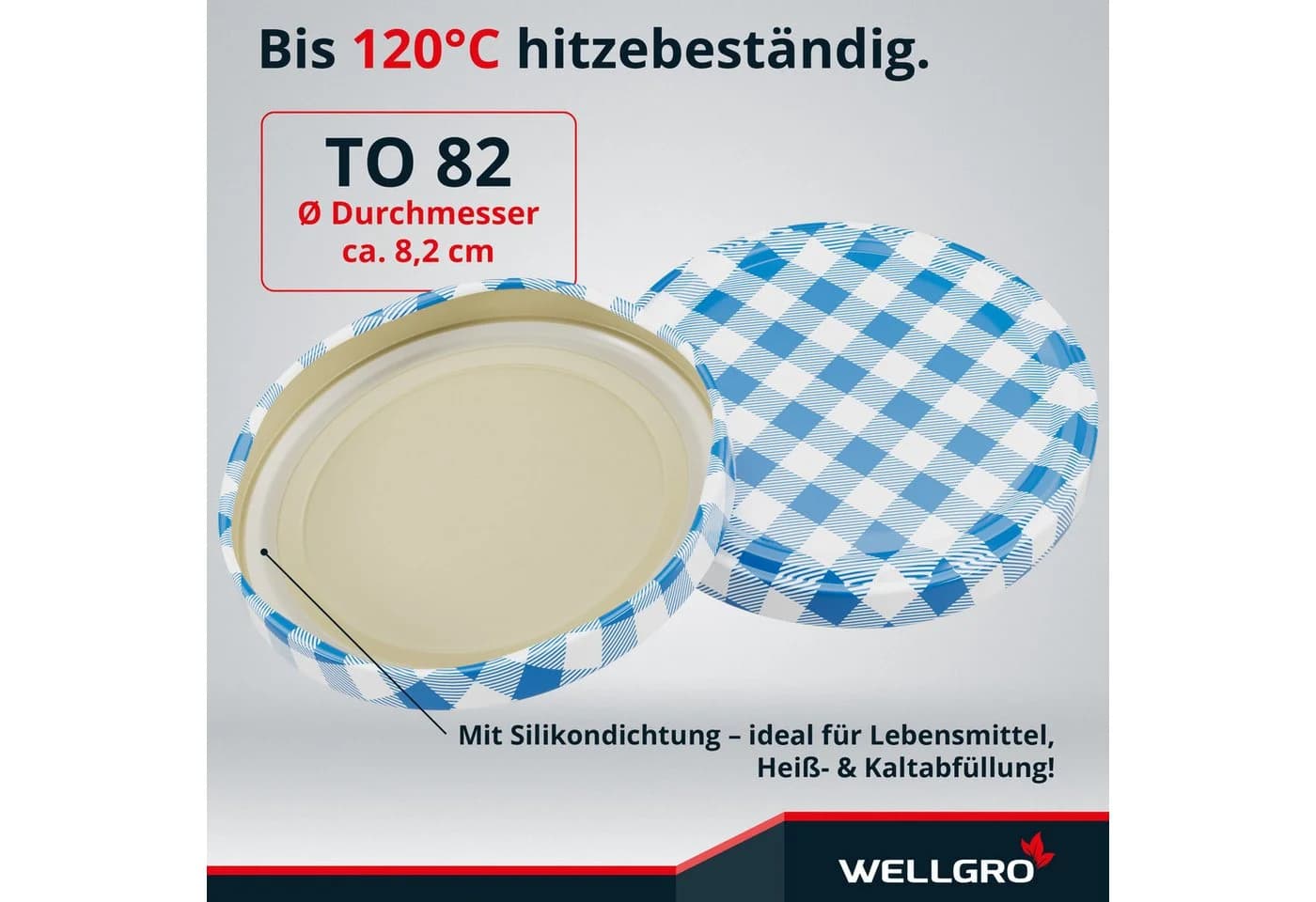 Wellgro Einmachdeckel TO 82 Twist-Off Metall blau 50-tlg. - Bild 3