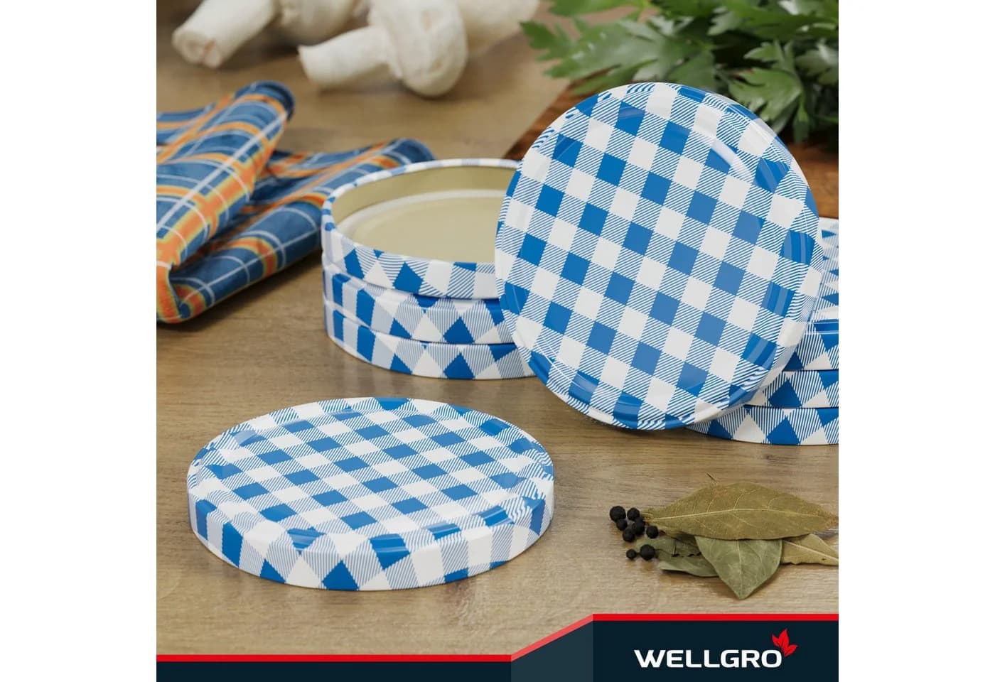 Wellgro Einmachdeckel TO 82 Twist-Off Metall blau 50-tlg. - Bild 4
