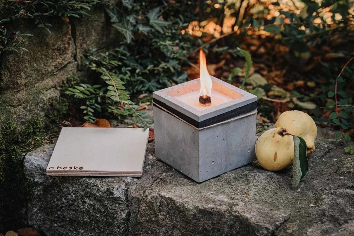 beske Outdoorkerze Betonfeuer® Fuego mit Dauerdocht - Bild 4