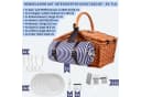 SÄNGER Picknickkorb Sylt Set 4 Personen Weide Leder Geschirr Bild 1