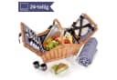 SÄNGER Picknickkorb Sylt Set 4 Personen Weide Leder Geschirr Bild 2