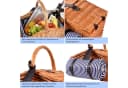 SÄNGER Picknickkorb Sylt Set 4 Personen Weide Leder Geschirr Bild 3