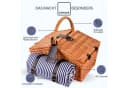 SÄNGER Picknickkorb Sylt Set 4 Personen Weide Leder Geschirr Bild 4