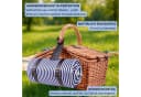 SÄNGER Picknickkorb Sylt Set 4 Personen Weide Leder Geschirr Bild 5