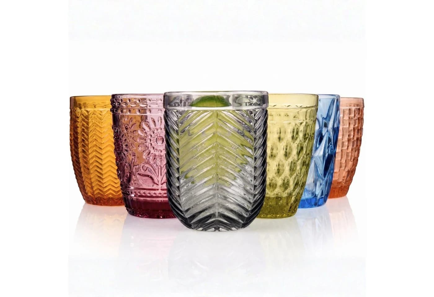 SÄNGER Gläser-Set Bunt 6-tlg. Trinkgläser Glas Mehrfarbig - Bild 2
