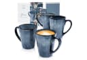 SÄNGER Becher Darwin Kaffeebecher Set 4-tlg. Blau Steingut Handmade Bild 2