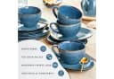 SÄNGER Kaffeeservice Darwin 8-teilig Blau Steingut Handmade Bild 5