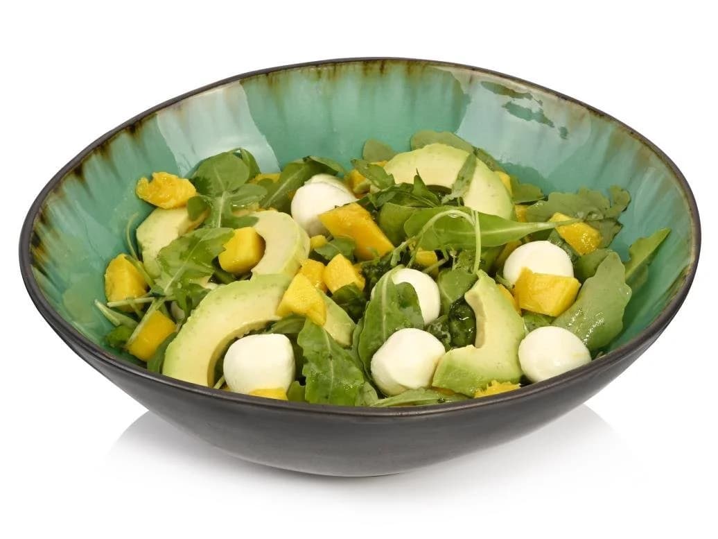 SÄNGER Salatschüssel Palm Beach Grün/Türkis Krakellee-Effekt Steingut - Bild 2