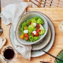 SÄNGER Salatschüssel Capri Grau 4-tlg. Steingut Krakellee-Effekt Bild 1