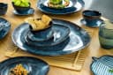 SÄNGER Servier-Set Tokio 11-tlg. Steingut Blau Schwarz Bild 1