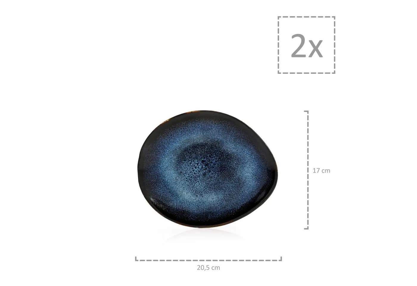 SÄNGER Servier-Set Tokio 11-tlg. Steingut Blau Schwarz - Bild 5