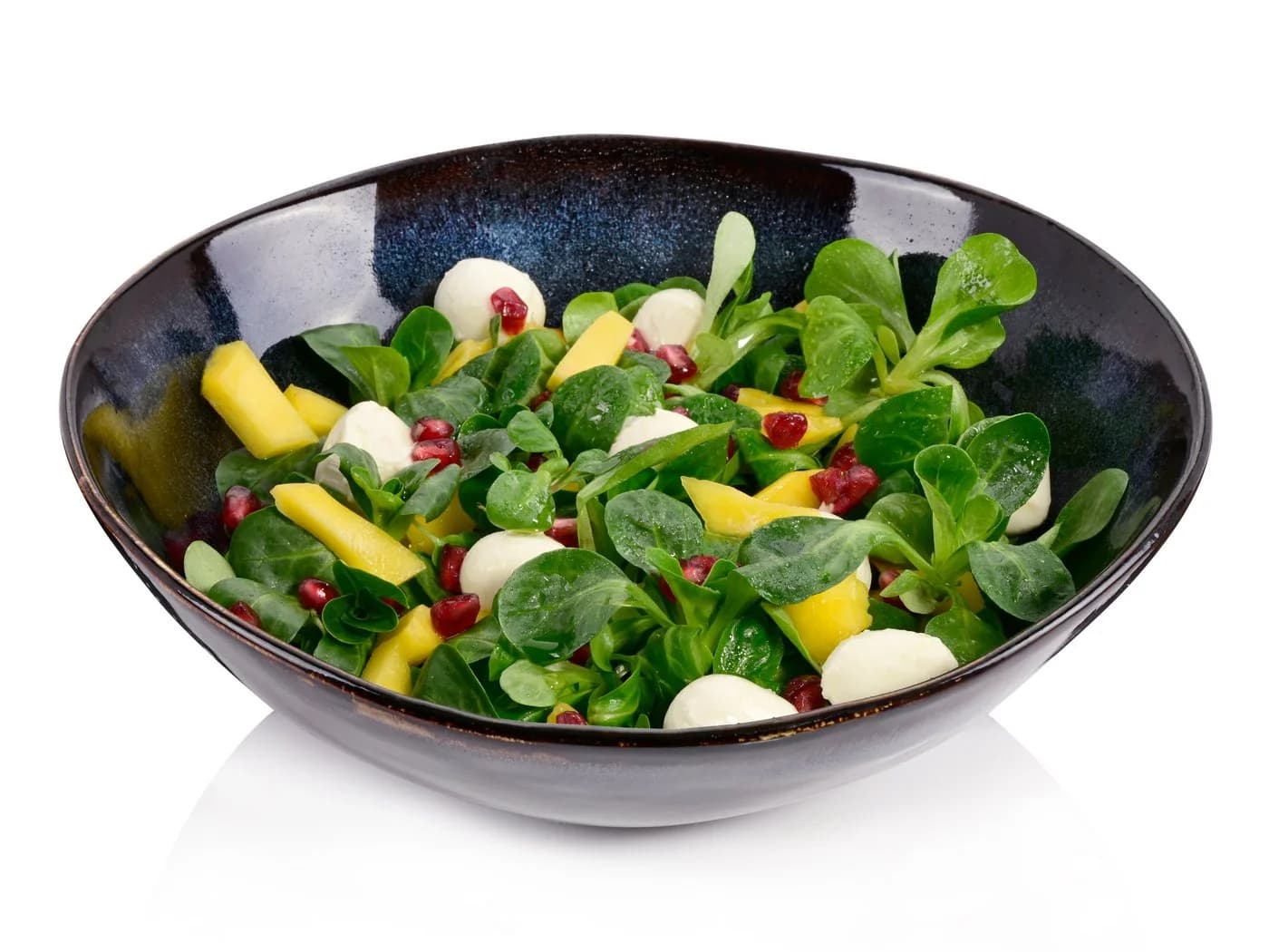 SÄNGER Salatschüssel Tokio Blau Schwarz Steingut Handmade - Bild 2