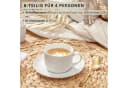 SÄNGER Korfu Kaffeetassen-Set 8-tlg. Beige Steingut Handgefertigt Bild 1