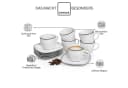 SÄNGER Kaffeeservice Bilgola Black Rim Tassen Set 12-tlg. Weiß Schwarz Bild 4