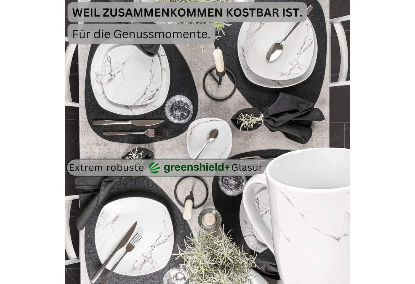 SÄNGER Kaffeebecher 6-tlg. Weiß Marmor Porzellan - Bild 3