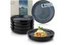 SÄNGER Teller Set Manila 6-tlg. Pastaschalen Steingut Blau-Schwarz Bild 2