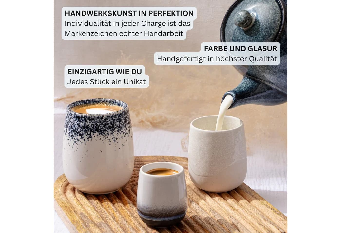 SÄNGER Tasse Siena 6-tlg. Espressobecher Steingut Mehrfarbig - Bild 5