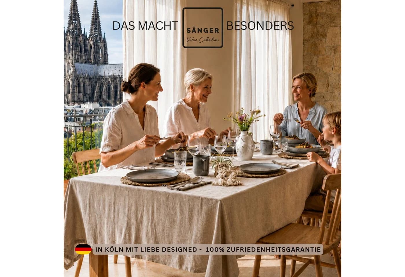 SÄNGER Tafelservice Kairo 24-tlg. Steingut Graphit - Bild 5