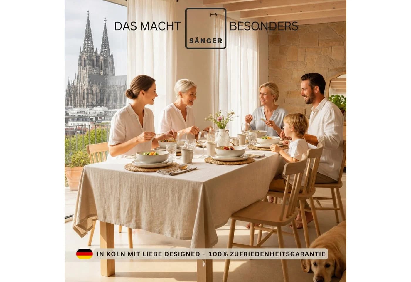 SÄNGER Geschirr-Set Korfu 24-tlg. Steingut Beige - Bild 5