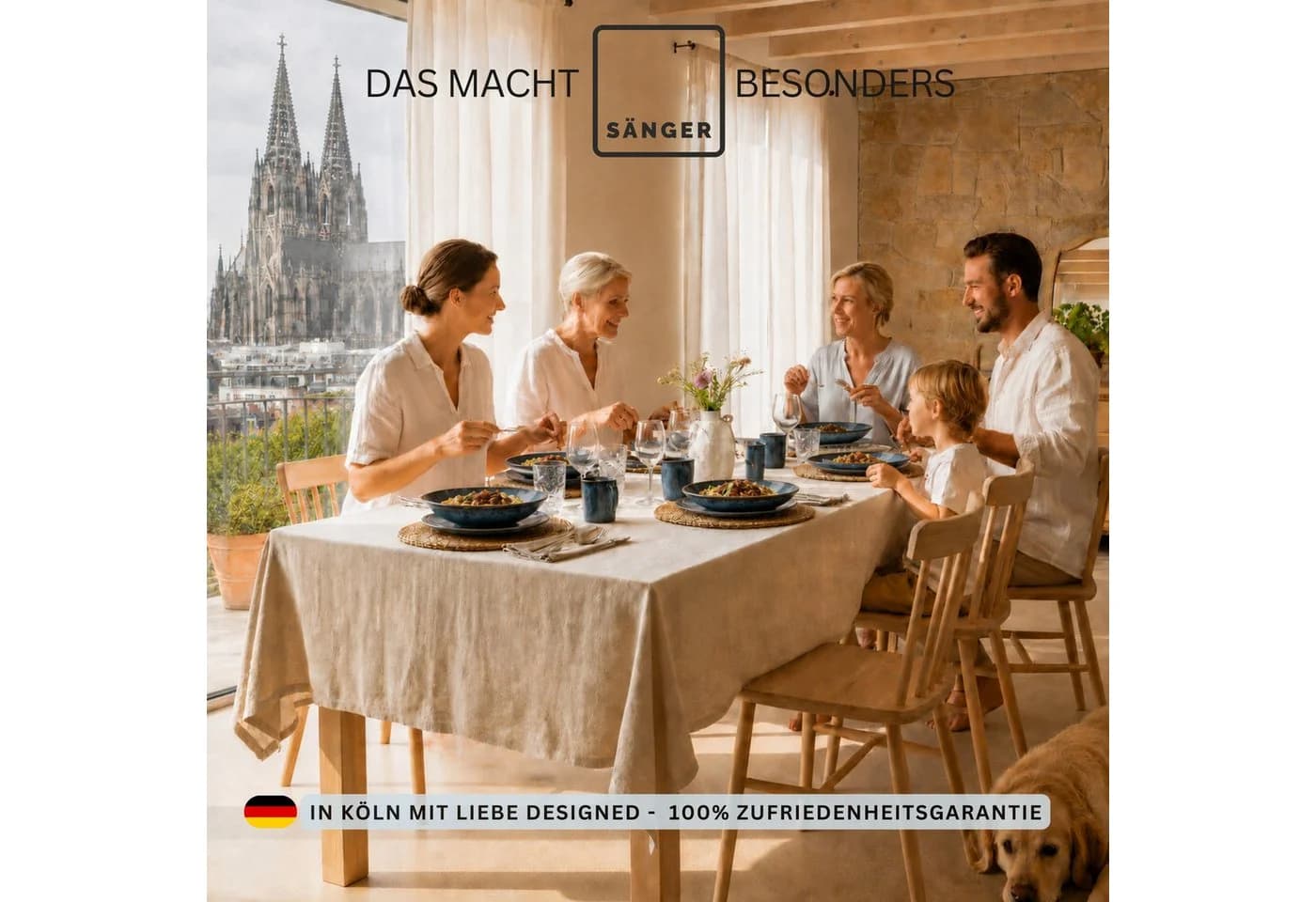 SÄNGER Tafelservice Tokio Geschirrset 36-tlg. Steingut Blau Schwarz - Bild 5