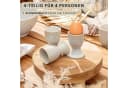SÄNGER Eierbecher Korfu Set 4-tlg. Steingut Beige Sandige Maserung Bild 1