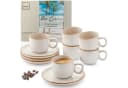 SÄNGER Espressotassen Set 12-tlg. Rio Steingut Beige Bild 2
