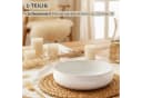 SÄNGER Servierschale Korfu Steingut Creme Beige Handmade Bild 1