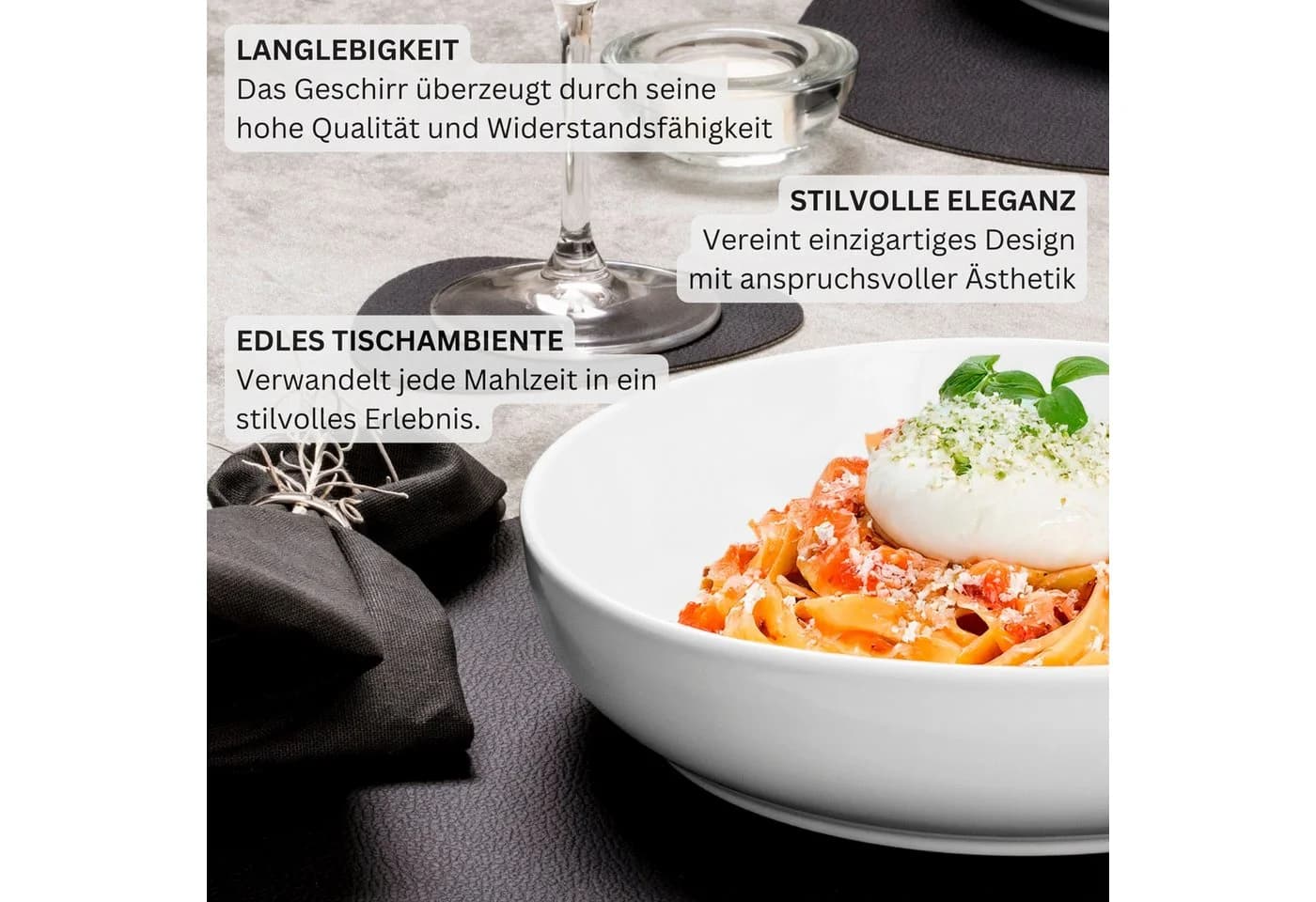 SÄNGER Tafelservice Marlo 36-tlg. Geschirrset Weiß Porzellan - Bild 5