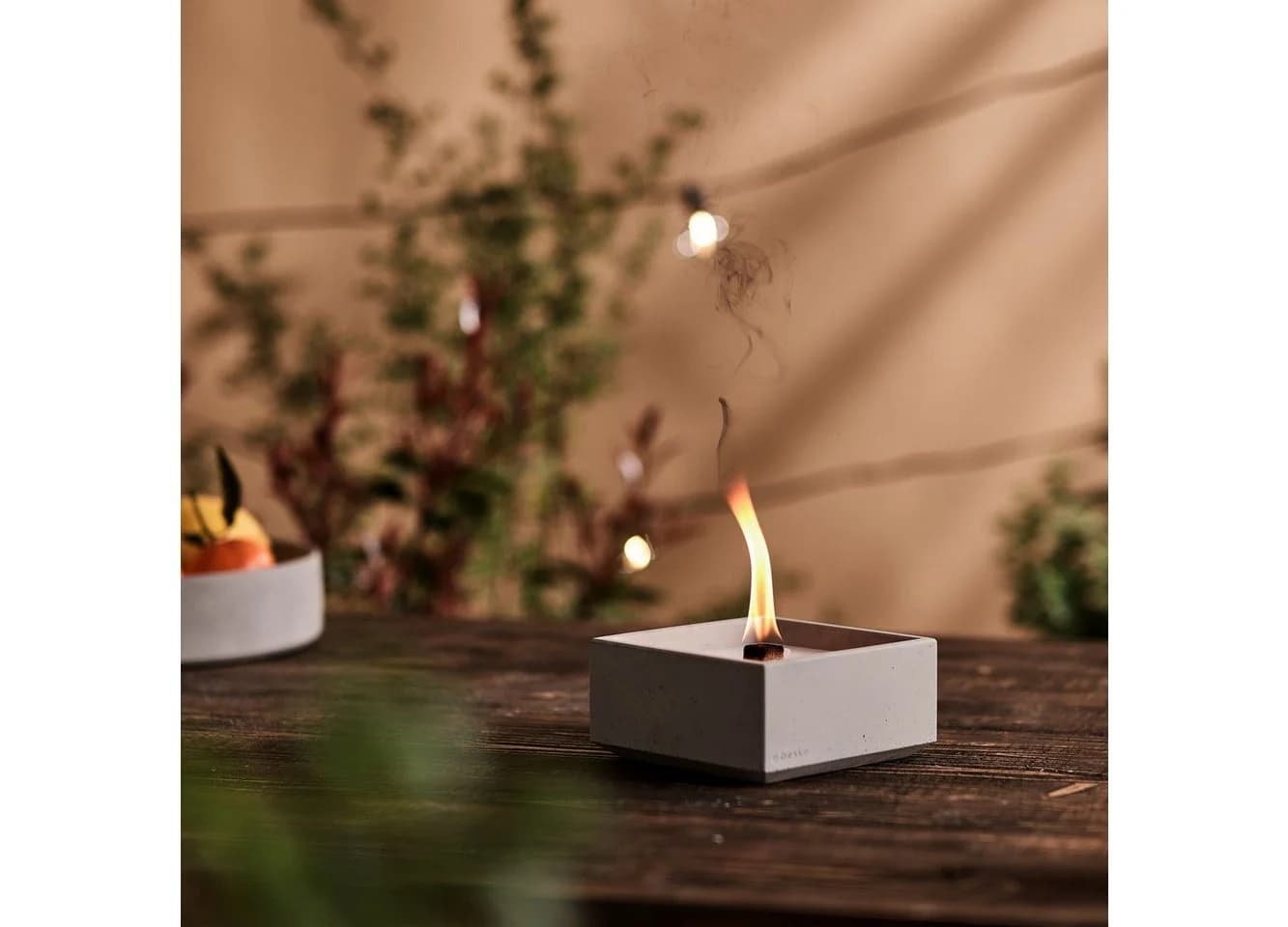 beske Outdoorkerze Betonfeuer® - Meru mit Dauerdocht, Wachsrecycling