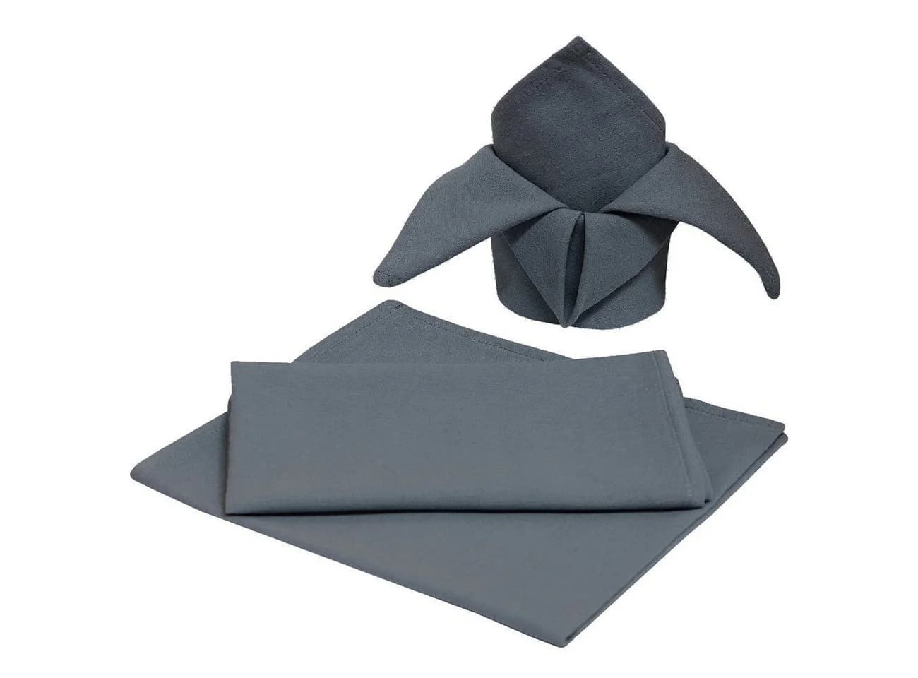 Engelland Stoffserviette Mundtuch 45x45 cm Grau Damast 3er Set