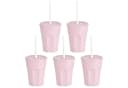 Engelland Becher 5-tlg. Rosa mit Deckel und Strohhalm Bild 2