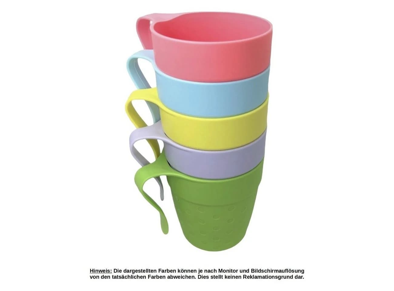 Engelland Kinderbecher 5-tlg. Kunststoff BPA-frei mit Henkel Bunt