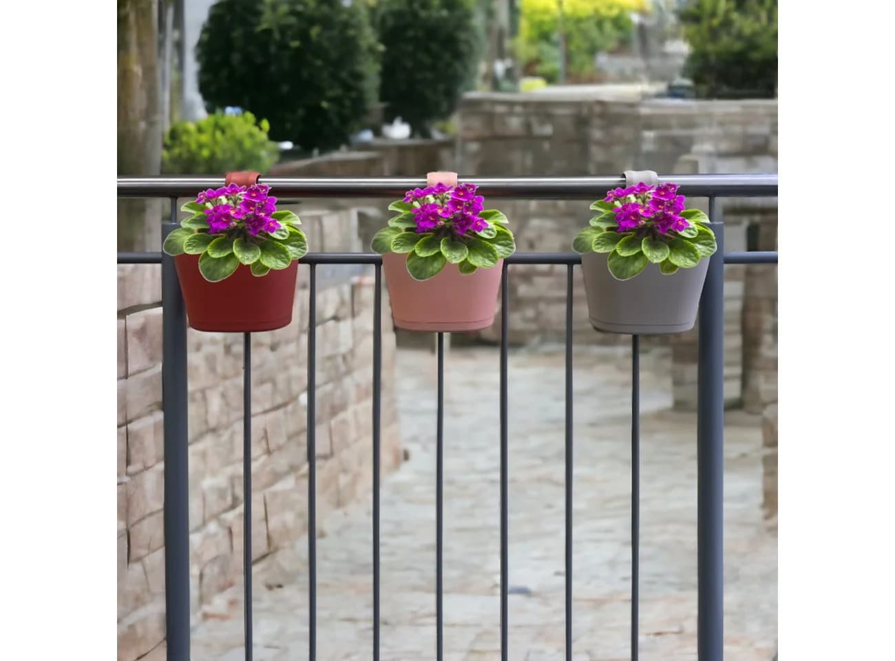 Engelland Blumenkasten zum Hängen 2er-Set Grün UV-Beständig