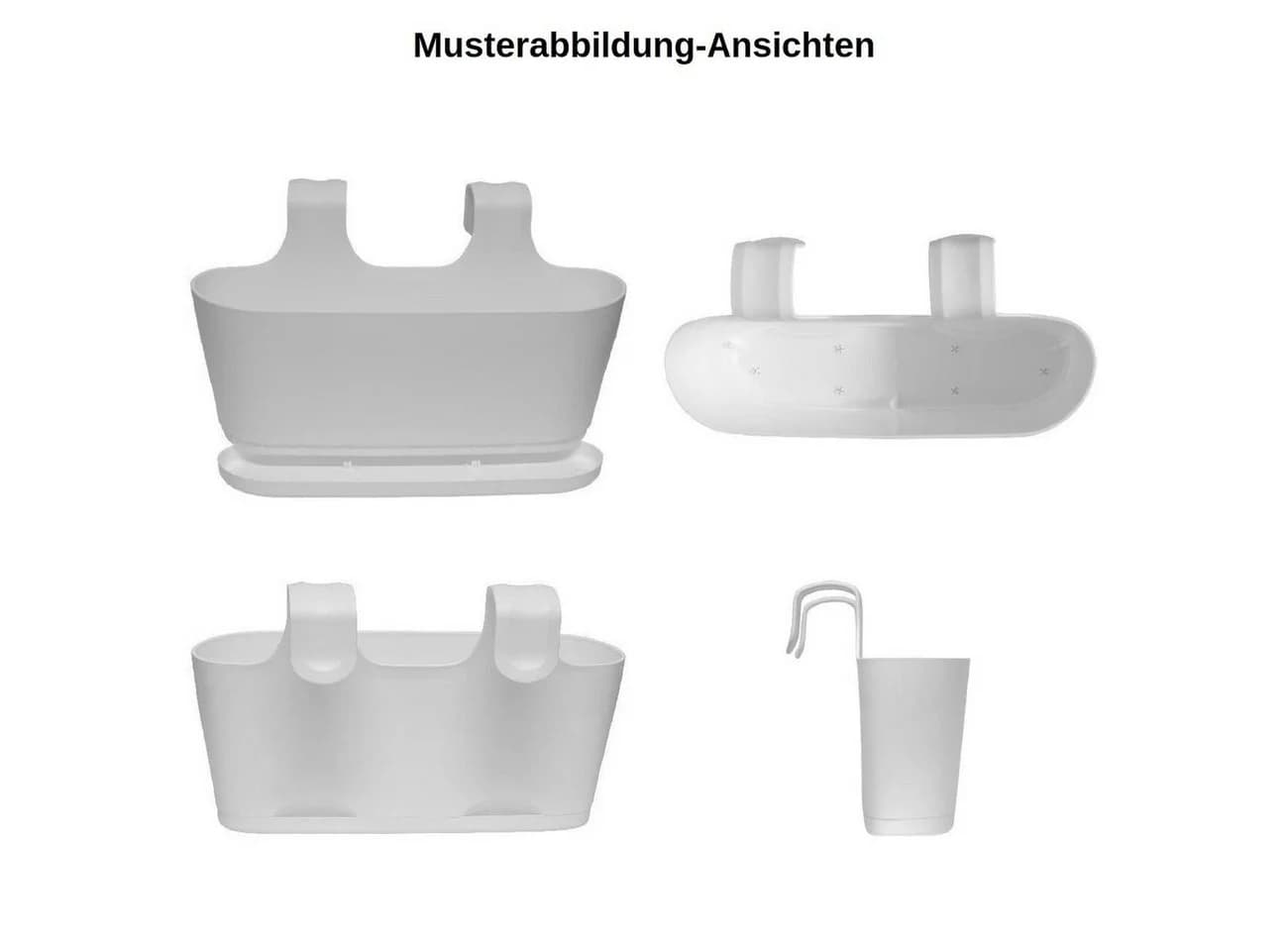 Engelland Blumenkasten Set 3-tlg. Hängekasten UV-beständig Braun/Bunt - Bild 5
