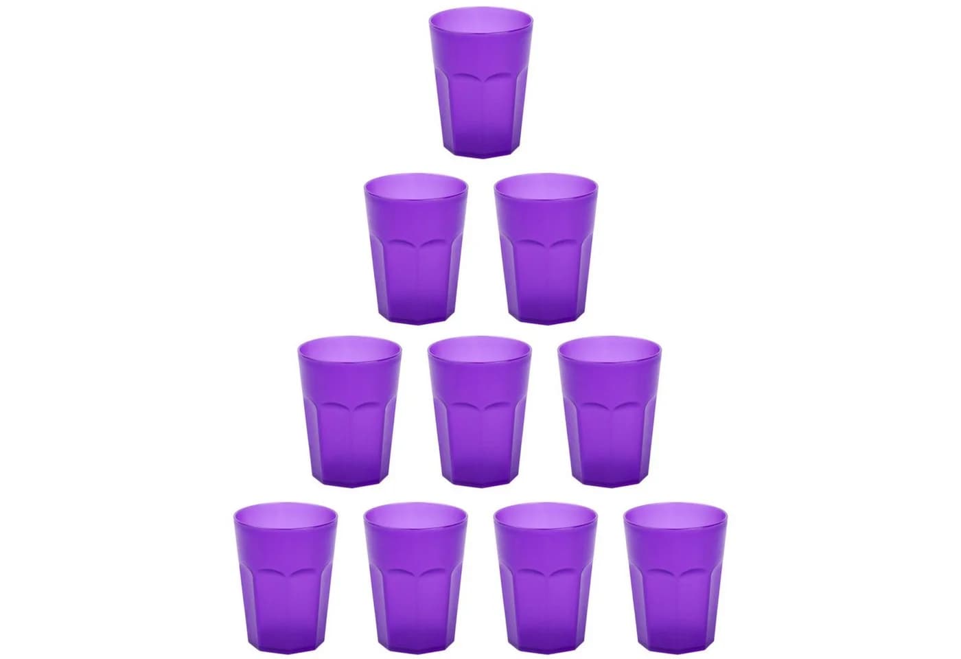 Engelland Mehrwegbecher 10-tlg. Neon Violett Kunststoff BPA-frei - Bild 2