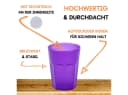 Engelland Mehrwegbecher 10-tlg. Neon Violett Kunststoff BPA-frei Bild 4