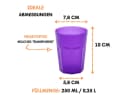 Engelland Mehrwegbecher 10-tlg. Neon Violett Kunststoff BPA-frei Bild 5