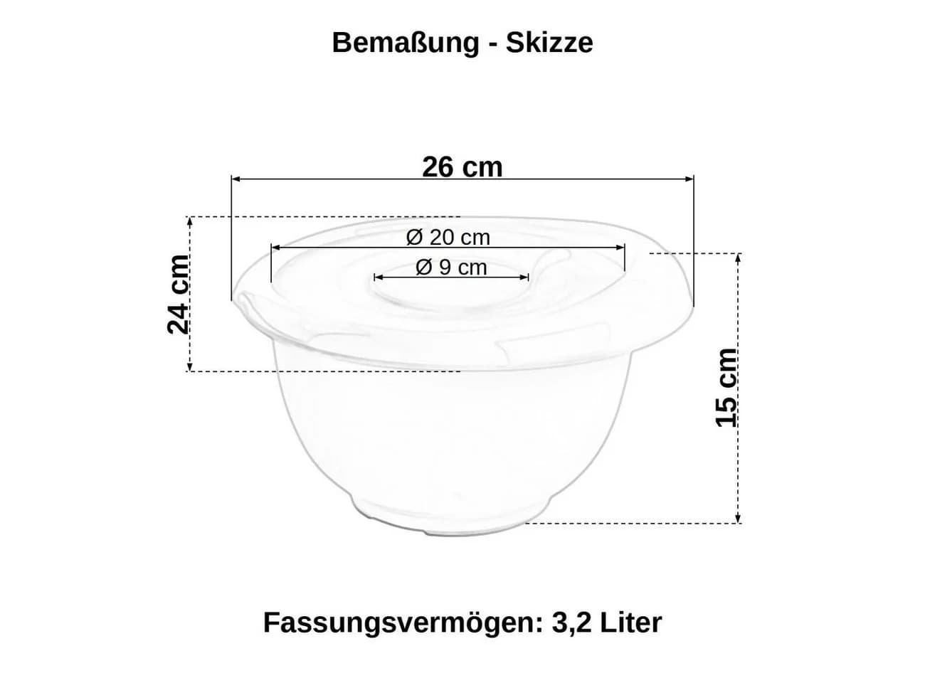 Engelland Rührschüssel 3,2L mit Deckel beige - Bild 4