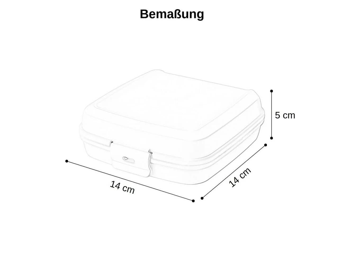 Engelland Lunchbox Brotdose 3-tlg. BPA-frei Kunststoff beige/braun - Bild 4