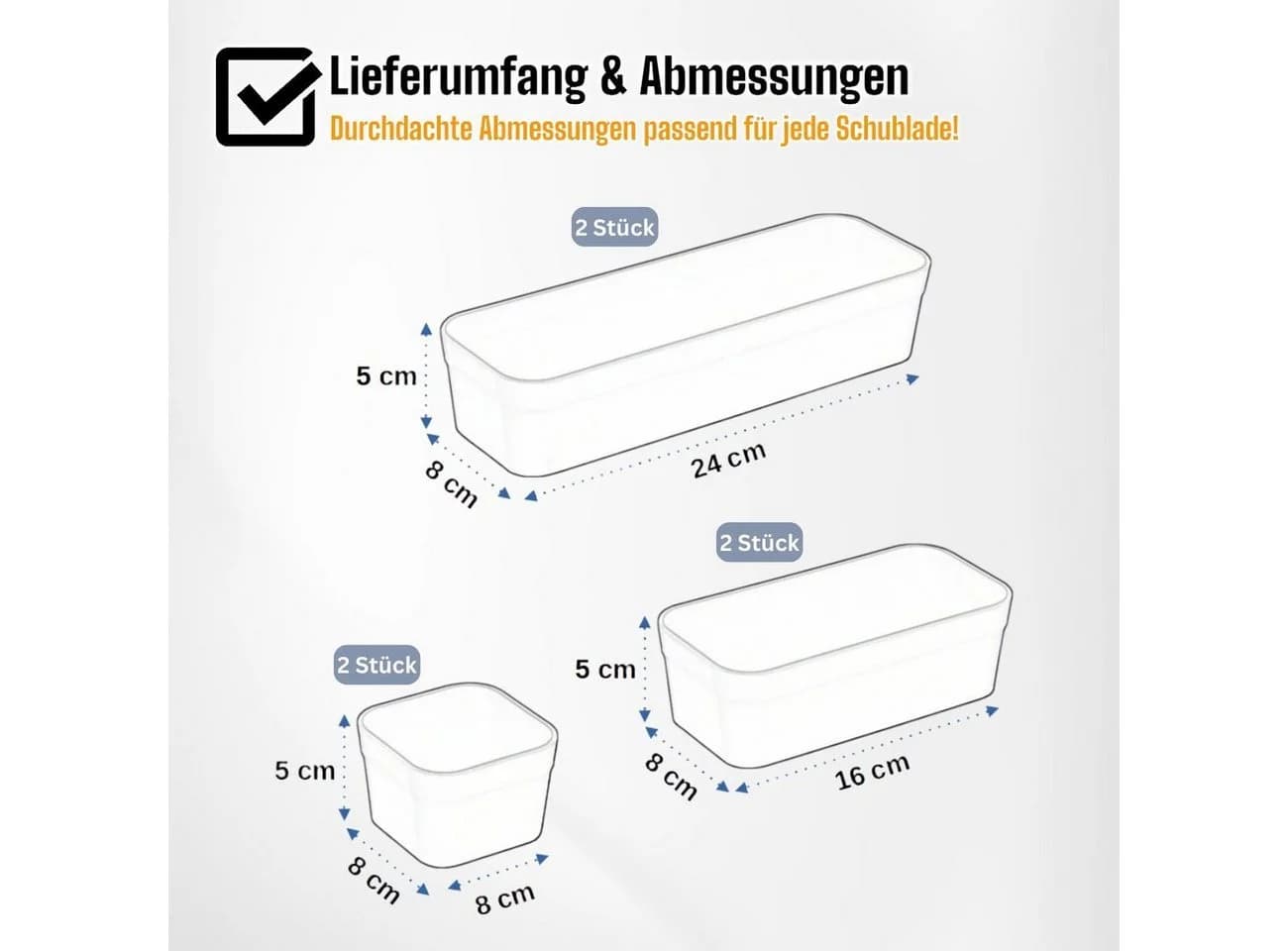Engelland Schubladeneinsatz Organizer Set Lila BPA-frei - Bild 4