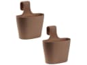 Engelland Blumenkasten zum Hängen 2er Set Braun UV-beständig Bild 2