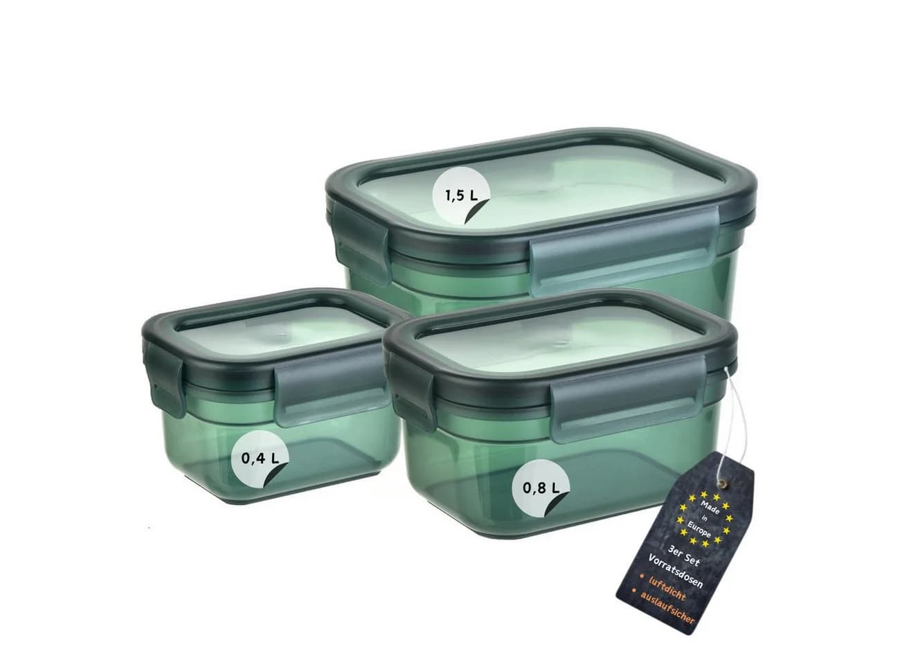 Engelland Frischhaltedosen 3er Set BPA-frei Stapelbar - Bild 2