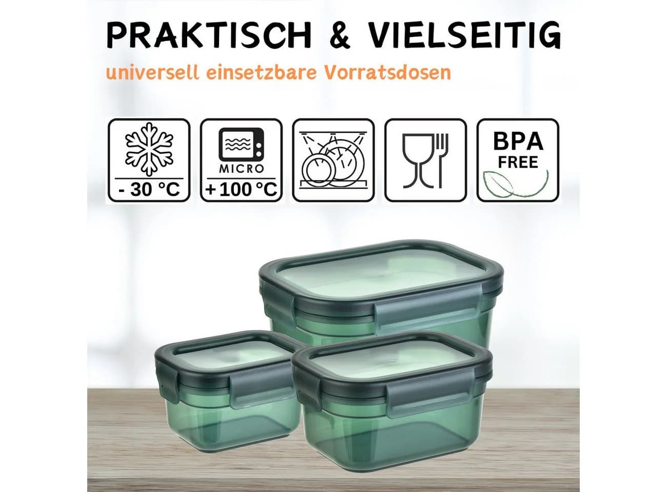 Engelland Frischhaltedosen 3er Set BPA-frei Stapelbar - Bild 5
