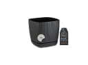 Engelland Blumentopf Schwarz mit Drainagesystem & Untersetzer Bild 2